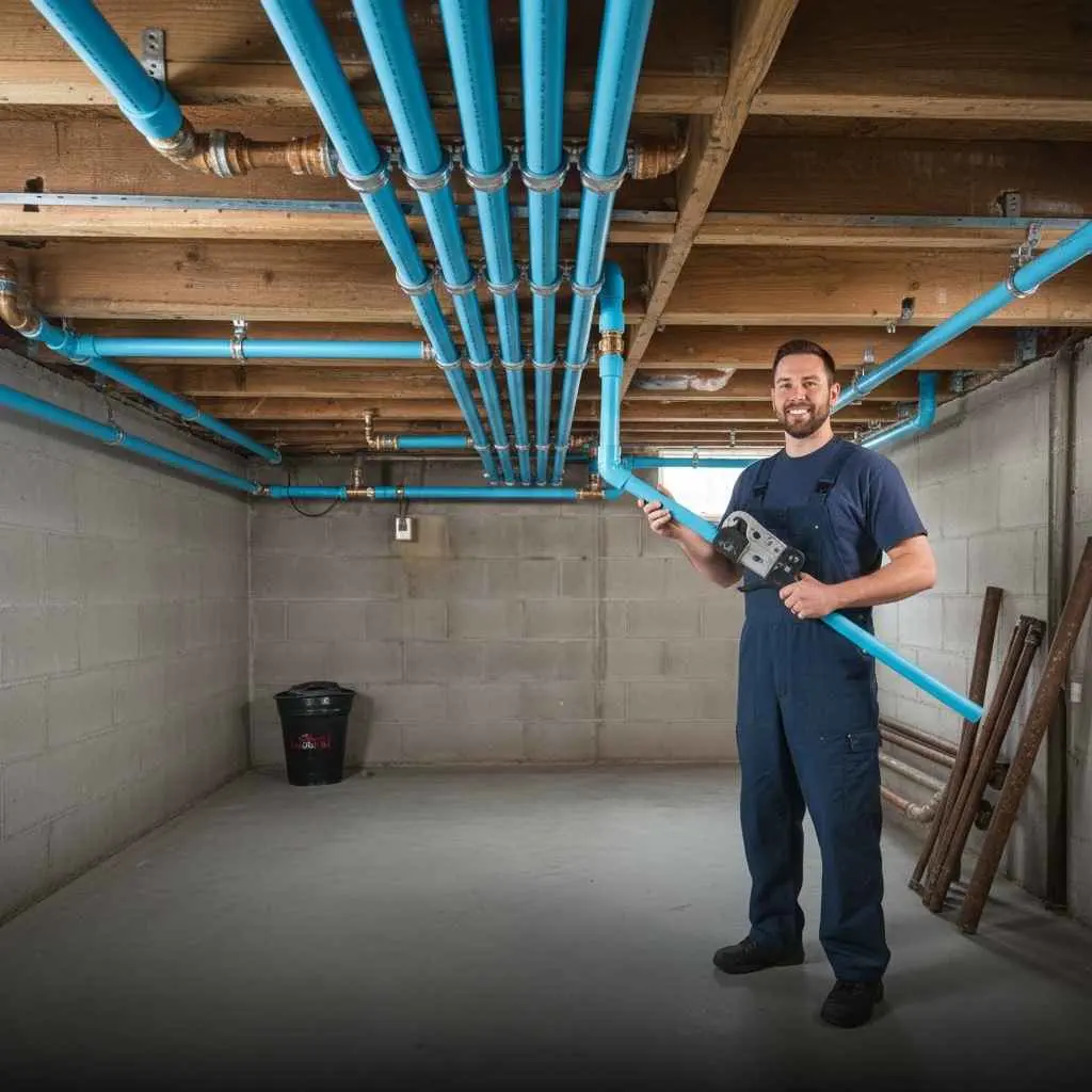 New piping installed during a home repiping project