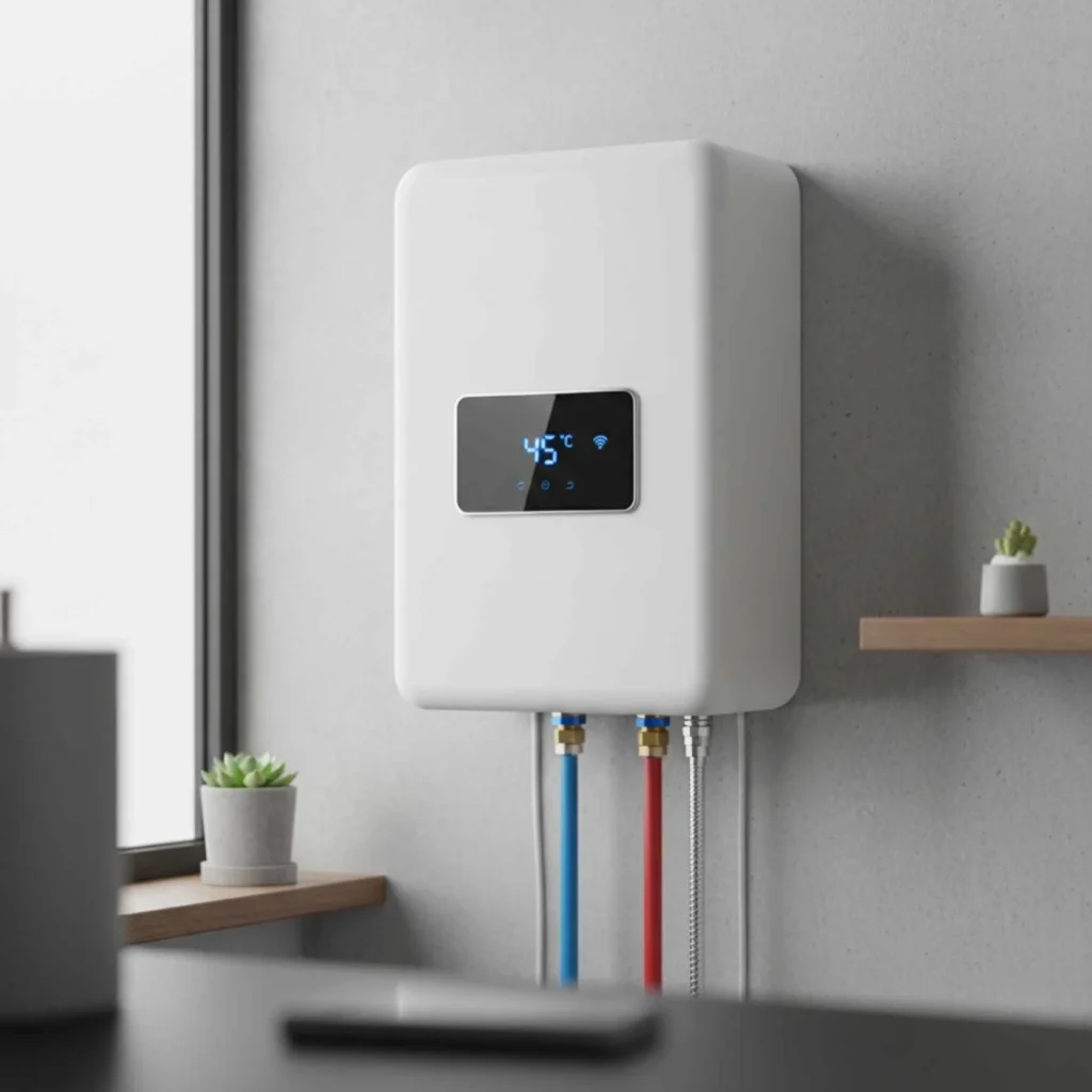 wall-mounted tankless water heater