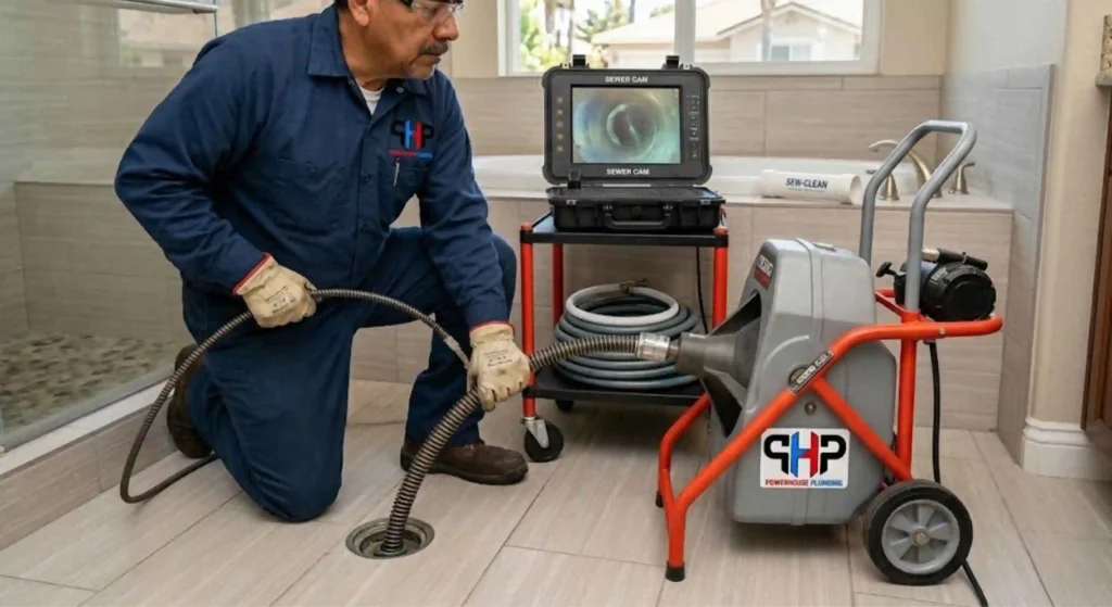Professional drain cleaning service in Modesto home